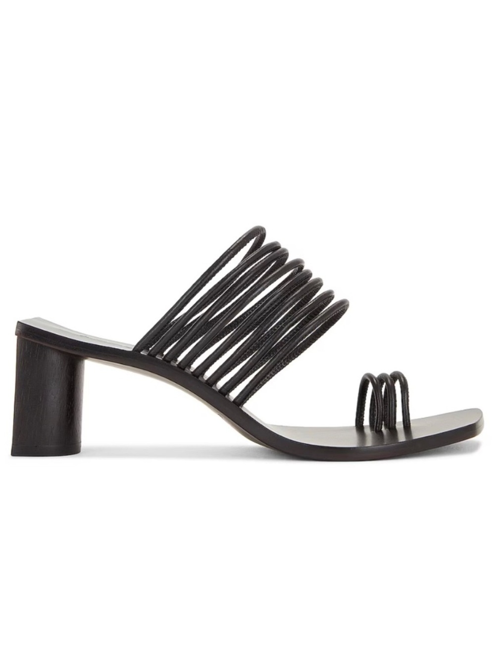 Ammonde Atelier Women’s Black Strappy Slide Block Heel
